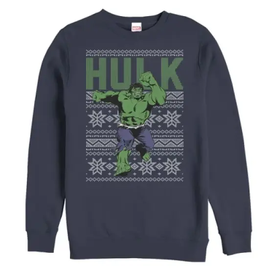 Men's Marvel Ugly Christmas Hulk Sweatshirt image {2}