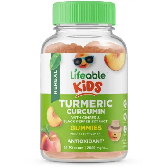 Lifeable - Turmeric Curcumin with Ginger & Black Pepper Extract - Kids - 90 Gummies image {6}