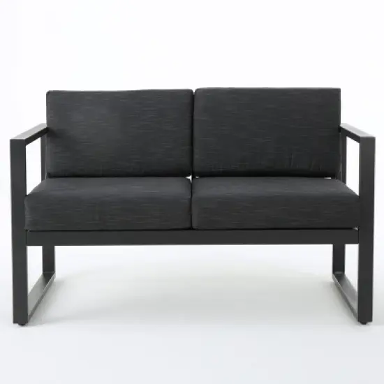 Christopher&nbsp;Knight&nbsp;Home Perry 3 Piece Outdoor Aluminum Chat Set with Water-Resistant Cushions image {4}