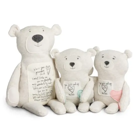 DEMDACO Poetic Threads Bear - Boy 17 inch - Blue image {5}