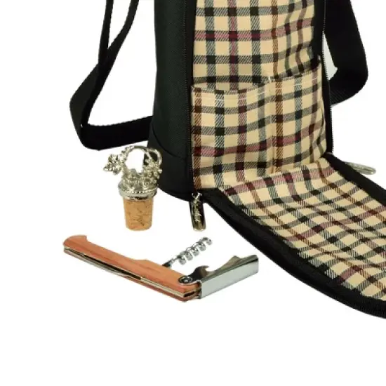 Picnic at Ascot - Single Bottle Insulated Wine Tote image {2}