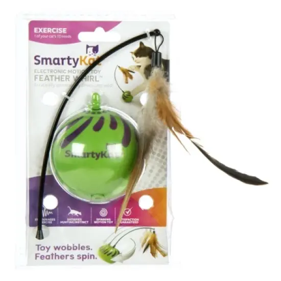 SmartyKat Feather Whirl Electronic Motion Wand Toys for Cats & Kittens image {2}