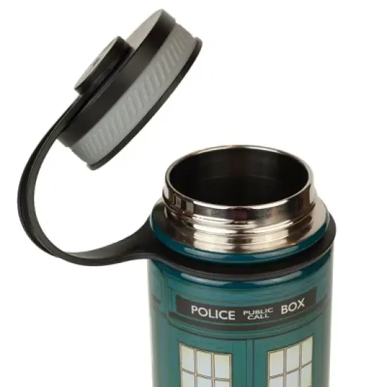Underground Toys Doctor Who 13th Doctor Tardis Stainless Steel Water Bottle image {3}