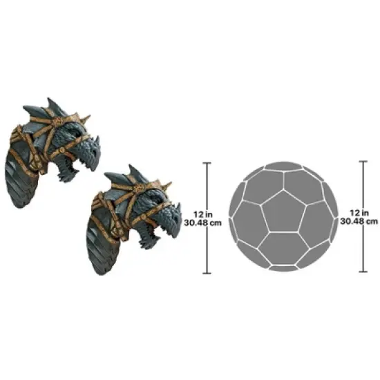 Design Toscano War Dragon Wall Sculpture : Set of Two image {2}