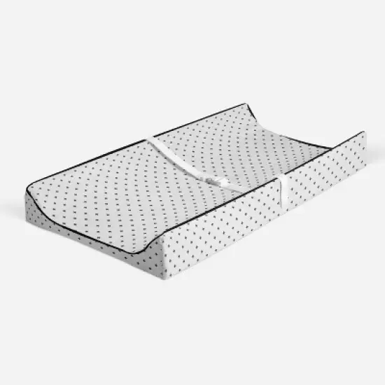 Bacati - Plus Quilted Muslin Changing Pad Cover Black image {1}