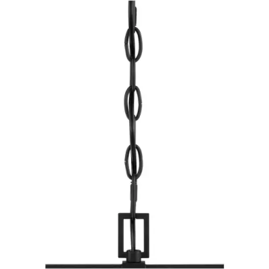 Possini Euro Design Jericho Modern Outdoor Hanging Light Textured Black 24 1/4" Clear Glass Panel for Post Exterior Barn Deck House Porch Yard Patio image {3}