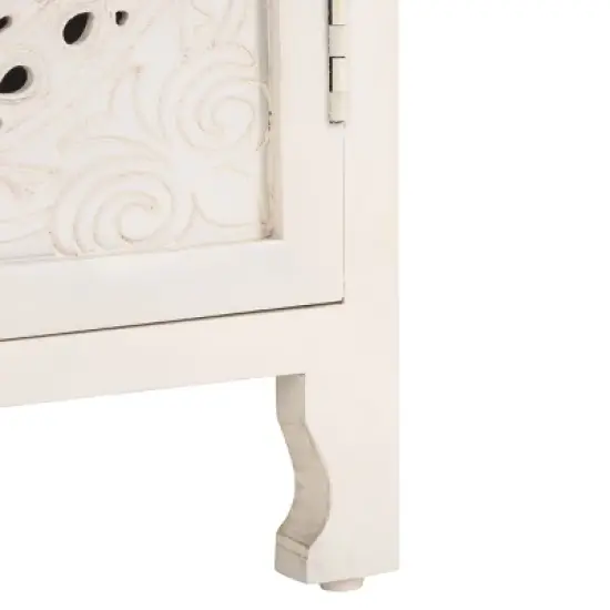 Regius 2 Shelf 1 Door Nightstand - NST5305 - White Washed - Safavieh image {9}