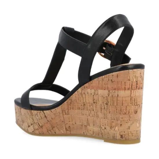 Journee Collection Womens Matildaa Tru Comfort Foam Buckle Platform Wedge Sandals image {6}