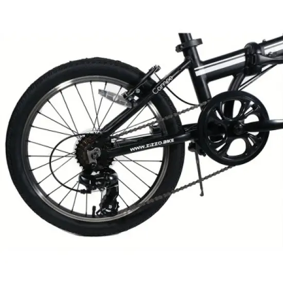 ZiZZO Campo 7 Speed 20" Folding Bike - Black image {2}
