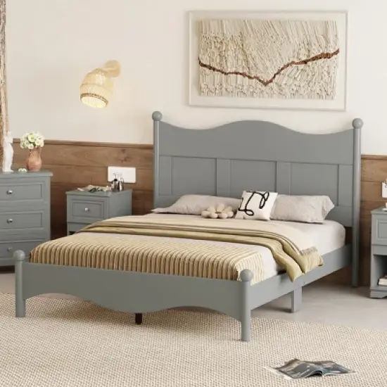 3-Pieces Bedroom Dresser Night Stand Set, 6-Drawer Dresser and 2 Nightstands with Metal Handles, Elegant Design and Retro Style,White image {1}