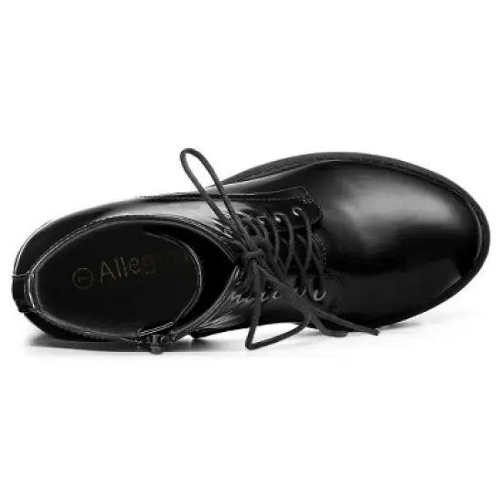 Allegra K Women's Platform Chunky Heel Combat Boots image {4}