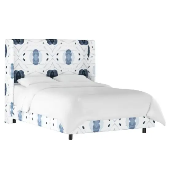 Lauran Wingback Bed in patterns - Skyline Furniture image {1}