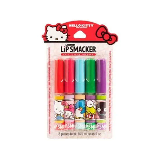 Lip Smacker Hello Kitty Liquid Lip Makeup Party Pack - Dark Pink - 0.45 fl oz/5pc image {2}