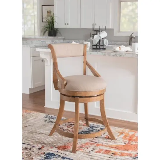 Big and Tall Gerald Counter Height Barstool Brown - Powell Company image {5}