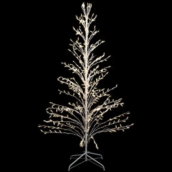 Northlight 6' Prelit Artificial Christmas Tree White Lighted Cascade Twig Outdoor Decoration - Clear Lights image {1}
