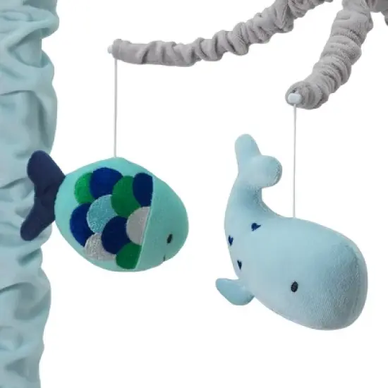 Lambs & Ivy Oceania Musical Nursery Crib Mobile - Ocean, Whale, Underwater Theme image {2}