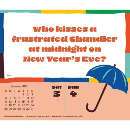 Trends International 2026 Friends Dayata Time 6.12"x5.37" Box Calendar image {4}