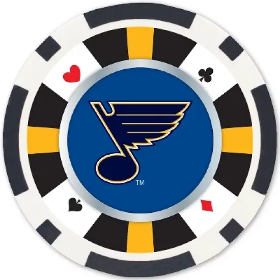 MasterPieces Casino Style 100 Piece Poker Chip Set - NHL St. Louis Blues image {2}