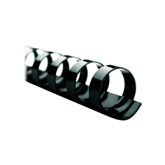 GBC CombBind Standard Spines 1/2" Diameter 90 Sheet Capacity Black 100/Box 4000068 image {1}
