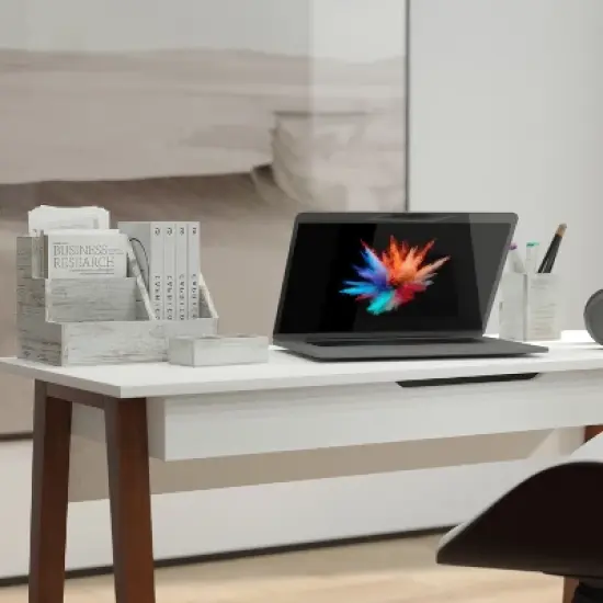 Emma and Oliver Three Piece Industrial Desk or Vanity Organizer Set with Foam Pads image {1}