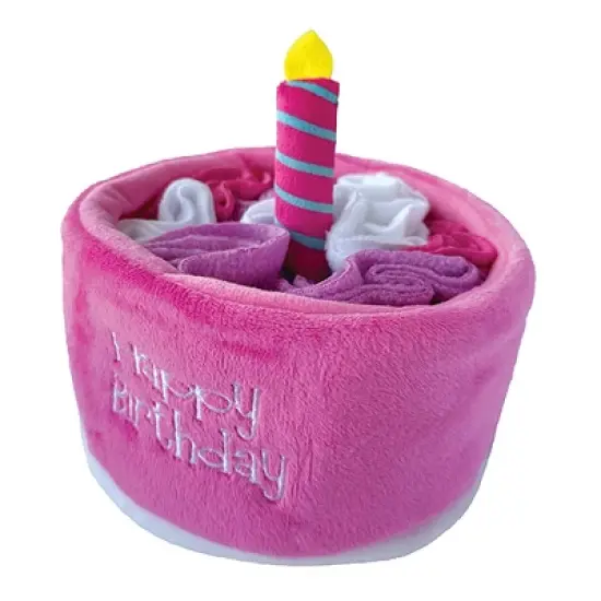 fouFit Hide 'n Seek Birthday Cake Snuffle Dog Toy - Pink image {3}