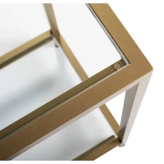 47" Camber Modern Glass Console Table Gold - Studio Designs Home image {5}