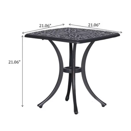 PAGED Stylish Outdoor Dining Table Resin Patio Table with Tempered Glass Tabletop for Patio, Lawn, Courtyard image {4}