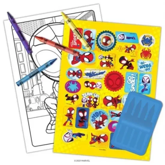 Spidey & His Amazing Friends Coloring Book with Crayons image {2}