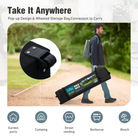 Captiva Designs 12&rsquo; x 12&rsquo; Slant Leg UV Block Sun Shade Canopy with Hardware Kits - Perfect for Outdoor Events image {5}