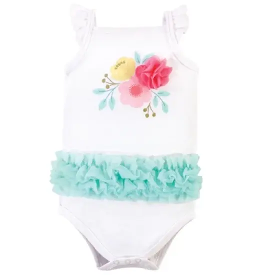 Little Treasure Baby Girl Cotton Bodysuits 3pk, Sunshine image {3}