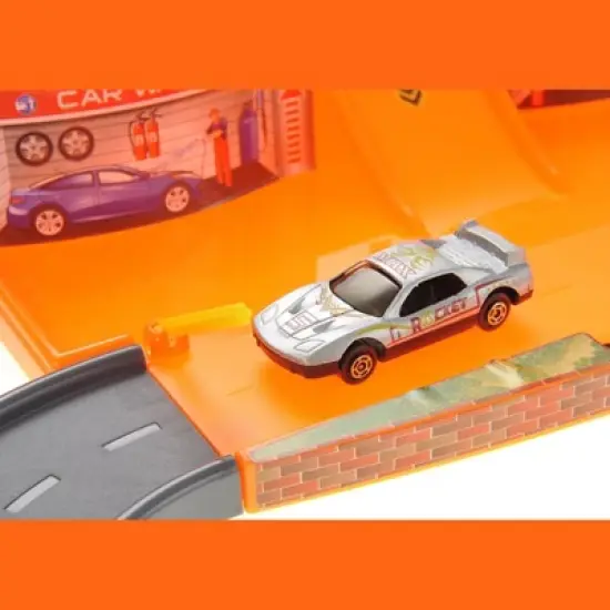 Link Worldwide Deluxe Super Parking Garage Diecast Racing Playset Comes With 3 Cars And 1 Helicopter - Hours Of Fun!!! image {5}