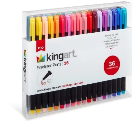 KINGART PRO Fine Line Pens 36 Colors image {5}
