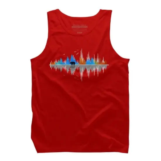 Men's Design By Humans Sounds of Nature Color Tree Notes By NomAdartStudio Tank Top image {4}