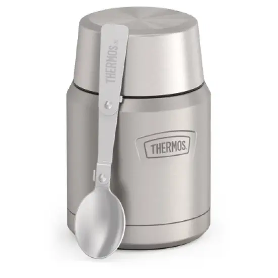 Thermos Icon 16oz Stainless Steel Food Storage Jar with Spoon image {3}