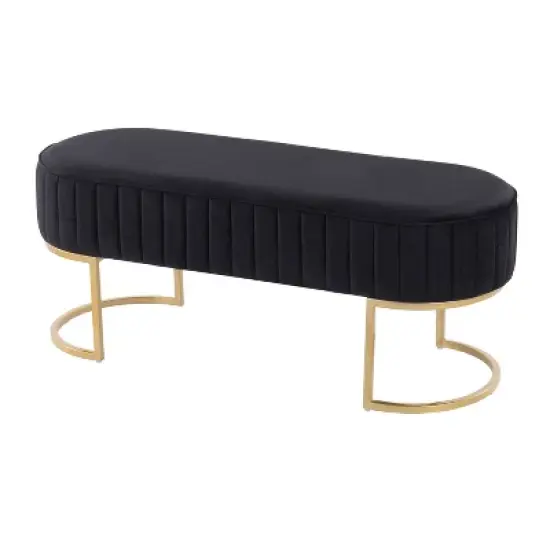 41" Demi Glam Pleated Bench - LumiSource image {2}