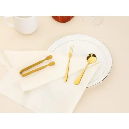 REGALWOVEN 12 Piece Stainless Steel Mirror Polished Silverware Set Flatware image {3}