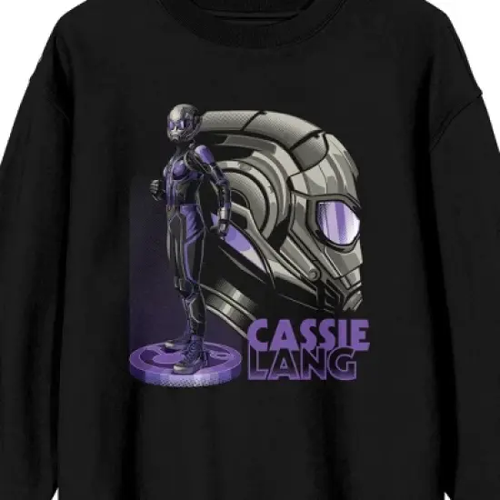 Ant-Man And The Wasp Quantumania Cassie Ant-Man Suit & Helmet Crew Neck Long Sleeve Black Adult Tee image {1}