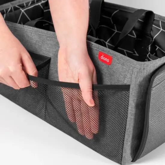 Diono Travel Pal XL Back Seat Car Organizer, 12 Compartments, Insulated Drink Holder, Carry Handles, Gray image {8}