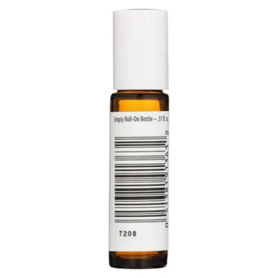 Aura Cacia Empty Amber Glass Roll-On Bottle - 0.31 oz image {1}