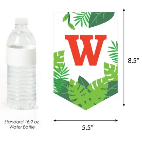 Big Dot of Happiness Jungle Party Animals - Safari Zoo Animal Baby Shower Bunting Banner - Party Decorations - Welcome Baby image {2}