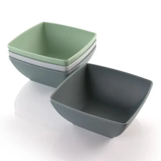 Gibson Home Grayson 4 Piece 6 Inch Melamine Bowl Set in Assorted Colors image {2}