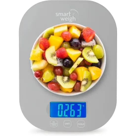 Smart Weigh Digital Food Scale -  11-pound capacity -  Gray image {7}