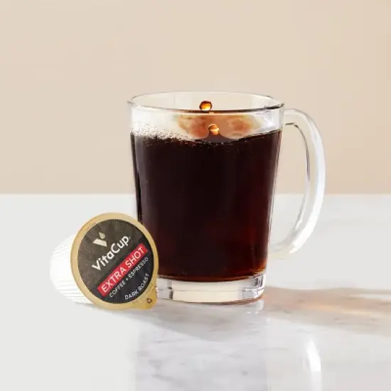 VitaCup Extra Shot Coffee Pods w/Espresso shot for High Caffeine - 32ct image {4}