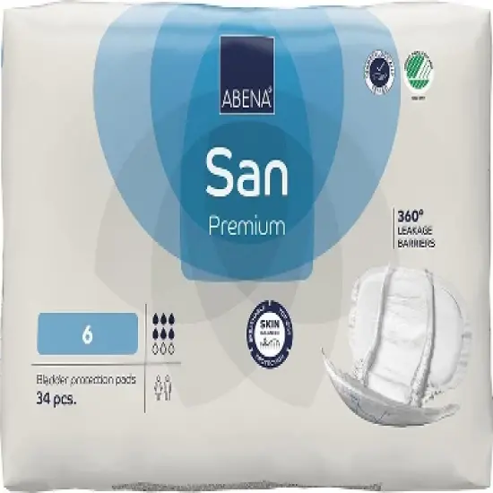 Abena San, Premium Incontinence Pads, Moderate Absorbency (Sizes 4 To 7) image {5}