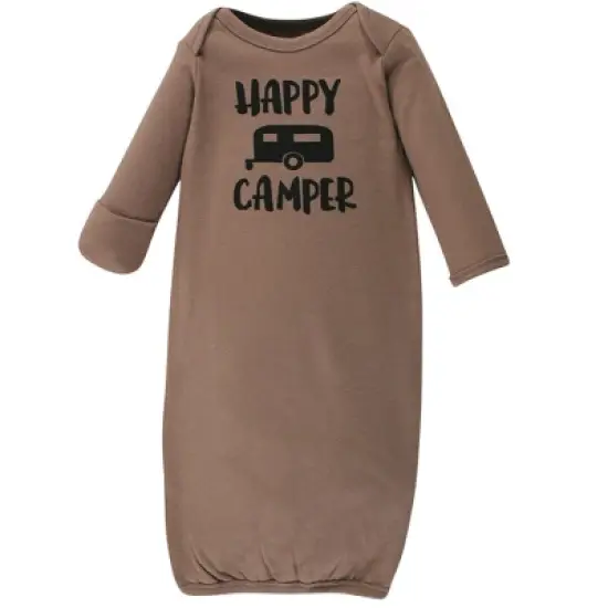 Luvable Friends Cotton Gowns, Happy Camper, Preemie/Newborn image {1}