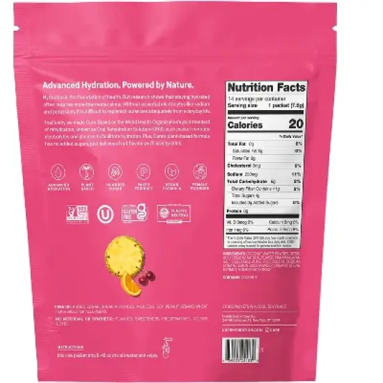Cure Hydration Electrolyte Drink Mix, Tropical Punch, 14 Packets, 0.27 oz (7.6 g) Each image {1}