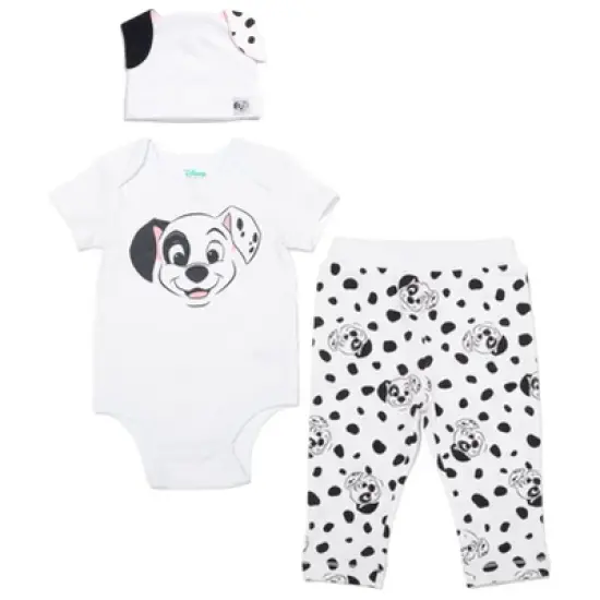 Disney Classics Winnie the Pooh Lion King Bambi Baby Bodysuit Pants and Hat 3 Piece Outfit Set Newborn to Infant image {13}