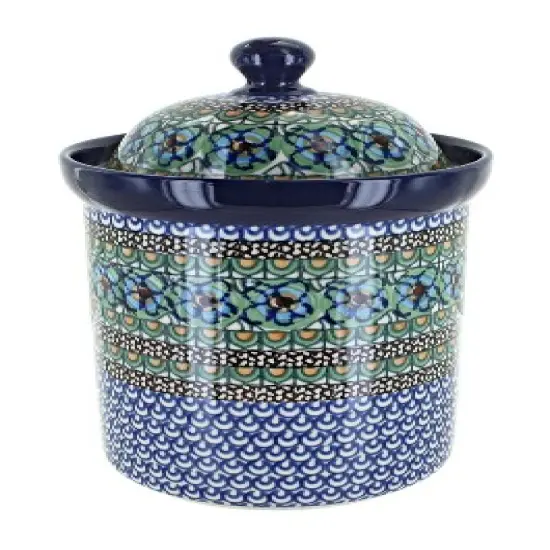 Blue Rose Polish Pottery 493 Ceramika Large Canister image {6}