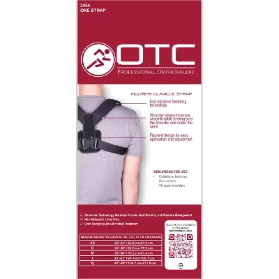 OTC Clavicle Strap, Figure-8 Style, Select Series, Black image {3}