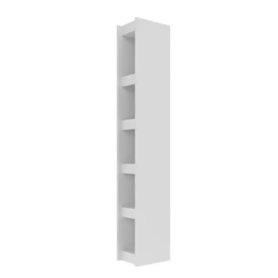 71.65" Parana 5 Shelf Bookcase White - Manhattan Comfort image {4}